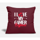 I Love My Gamer Boyfriend Cypress Green Pillow